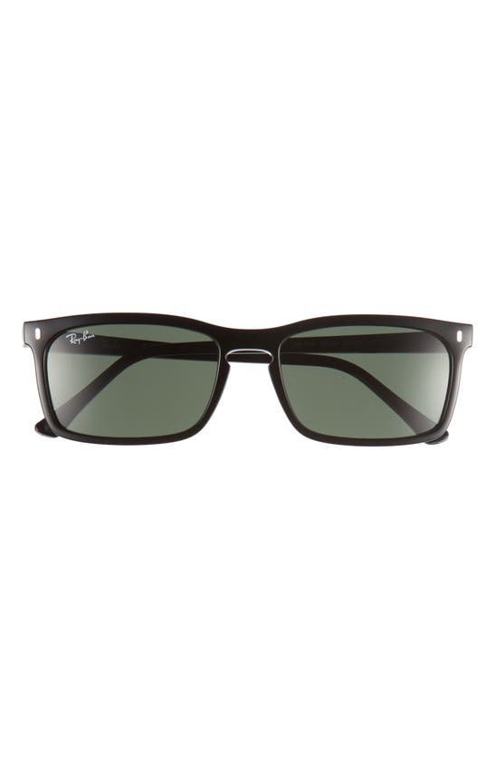 Shop Ray Ban Ray-ban 56mm Rectangular Sunglasses In Black