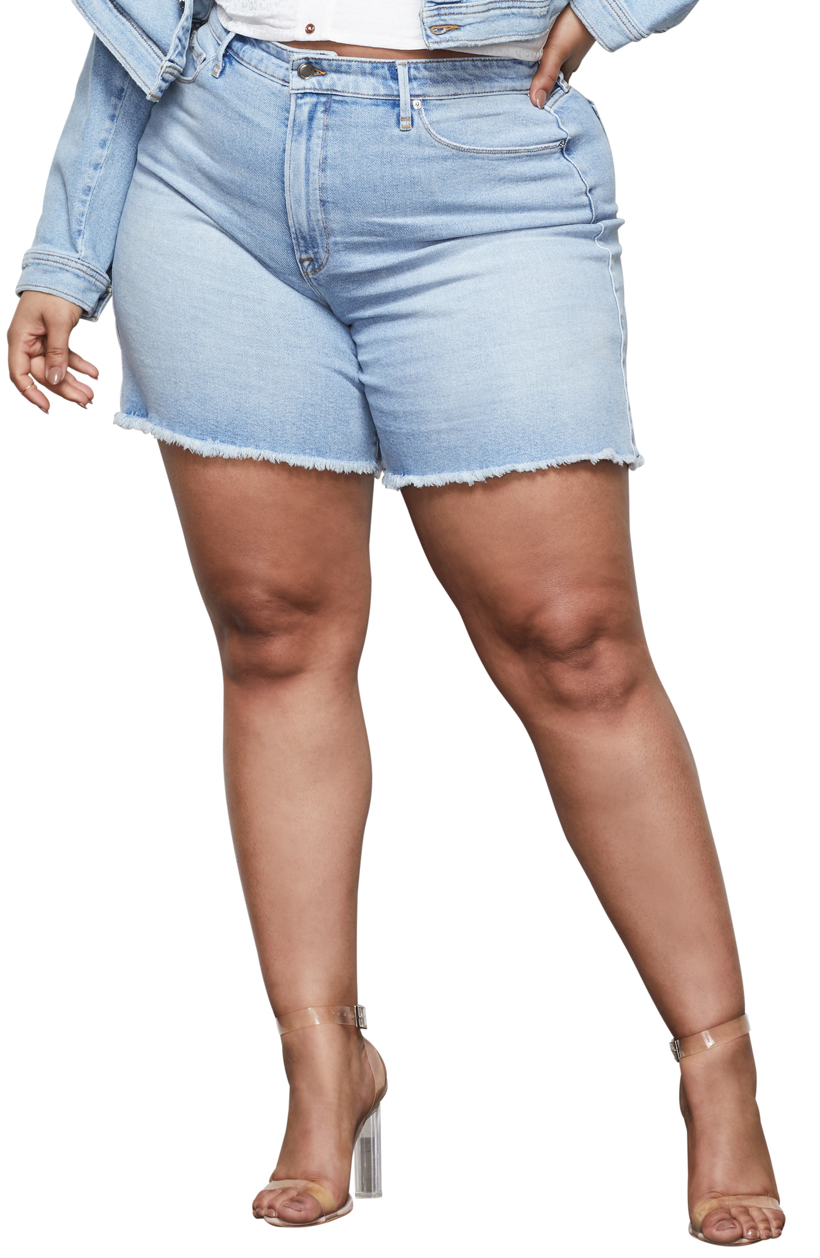 Good American ALine Denim Shorts Nordstrom Rack