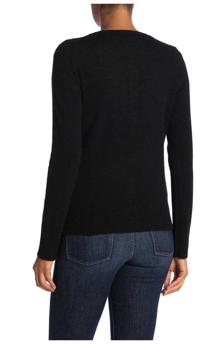 M BY MAGASCHONI Crew Neck Button Front Cashmere Cardigan | Nordstromrack
