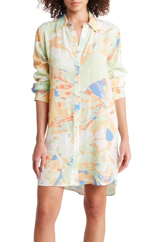 Maaji Comet Mandy Cover-up Shirtdress In Green
