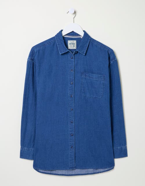 Shop Fatface Carolin Denim Shirt In Vintage Blue