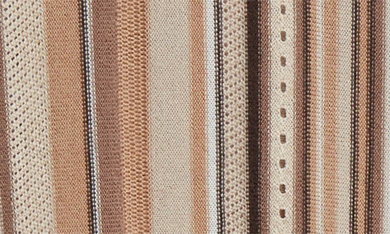 Shop Saks Potts Kira Stripe Merino Wool Sweater In Brown Multi Stripe