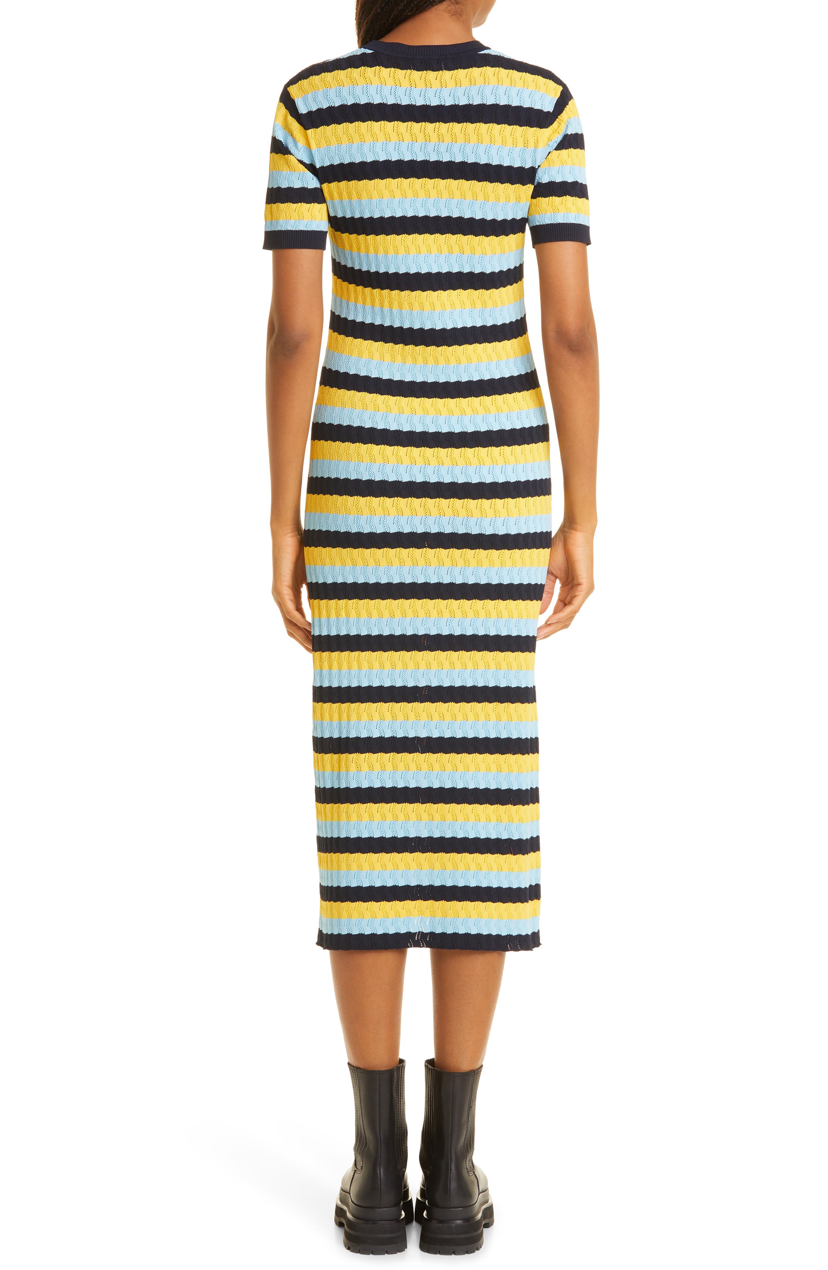 JASON WU Stripe Short Sleeve Sweater 
