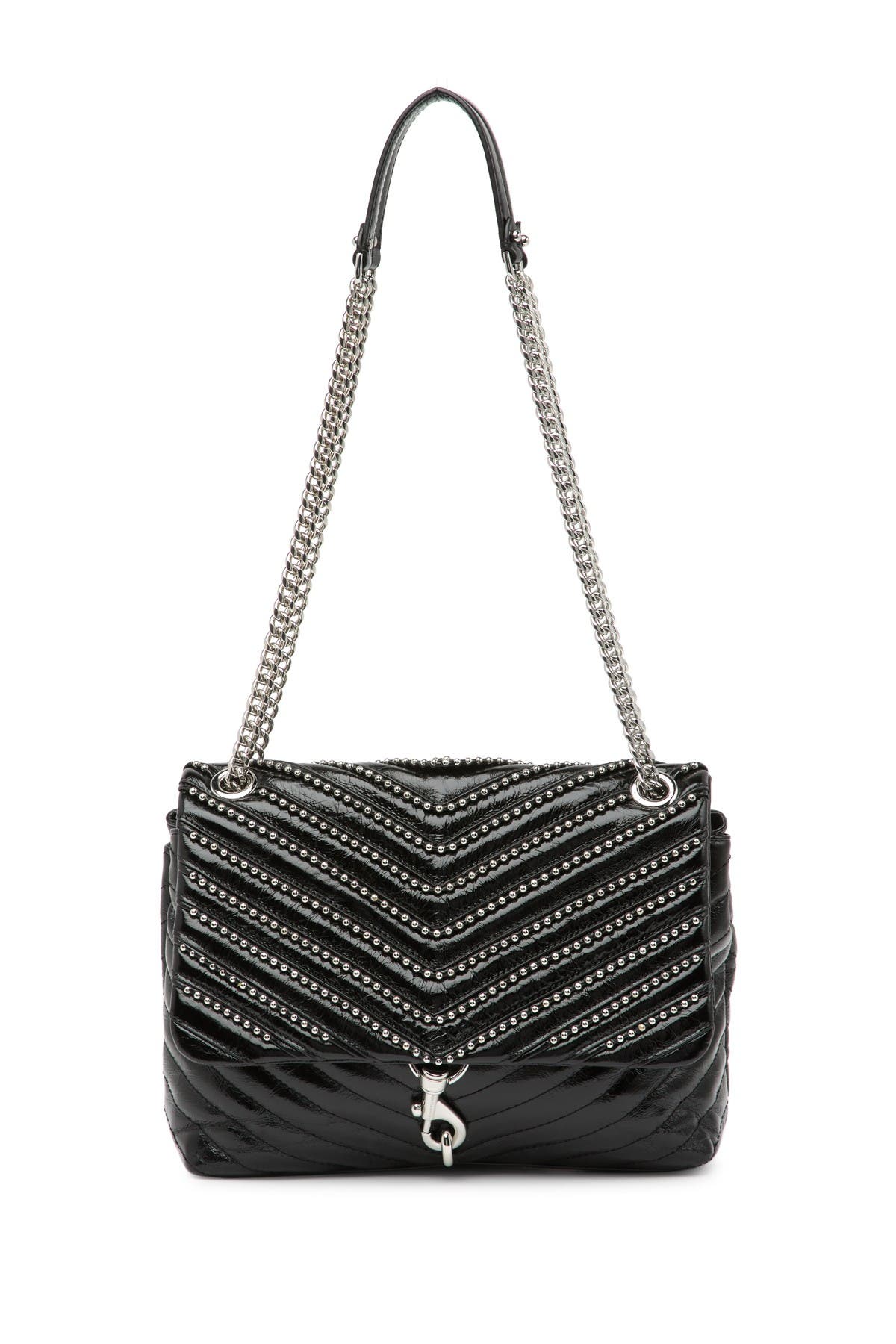 Rebecca Minkoff Edie Quilted Leather Flap Shoulder Bag In Optic White