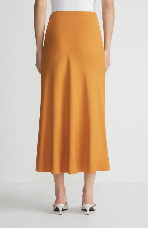 Shop Lafayette 148 New York Bias Cut Silk Maxi Skirt In Terracotta