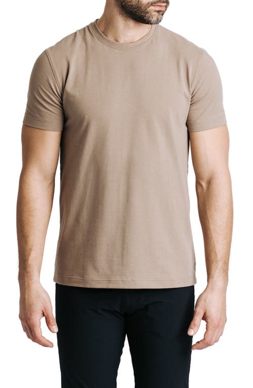 Cotton Blend Jersey T-Shirt in Sand