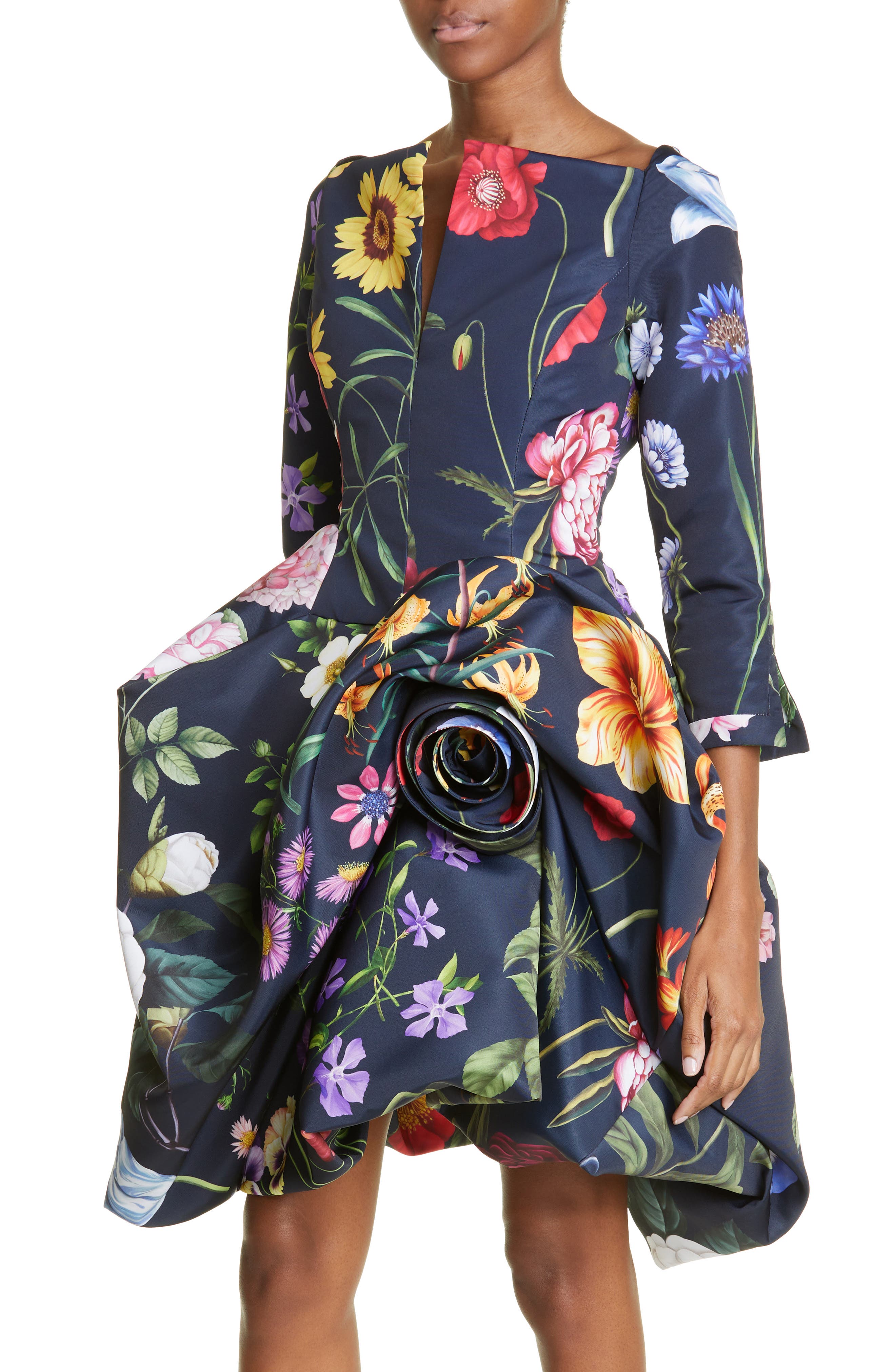 Long Sleeve Silk Cocktail Dress | Nordstrom