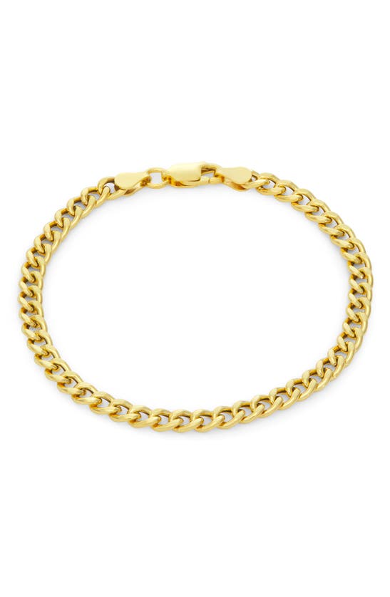 Shop Fzn Curb Chain Anklet In Gold