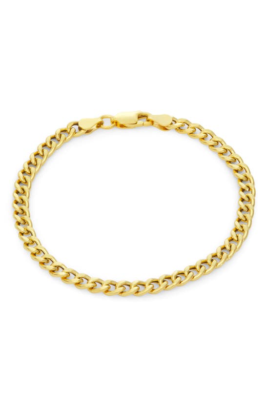 Fzn Curb Chain Anklet In Gold