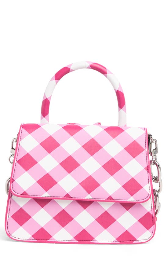 House Of Want Newbie Satchel Bag In Fuchsia Gingham
