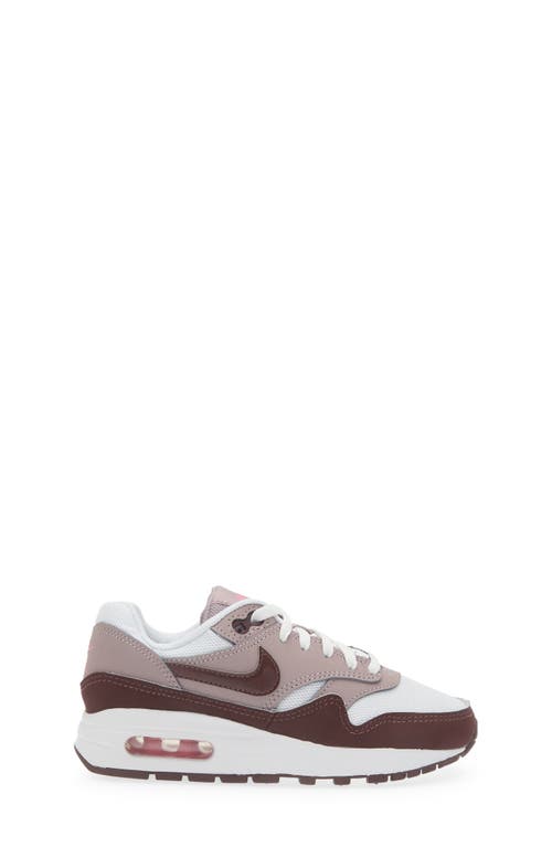 Shop Nike Kids' Air Max 1 Sneaker In White/burgundy/violet Ore