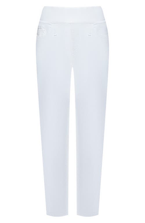 Pietro Brunelli Ankle Straight Leg Maternity Mom Jeans In White