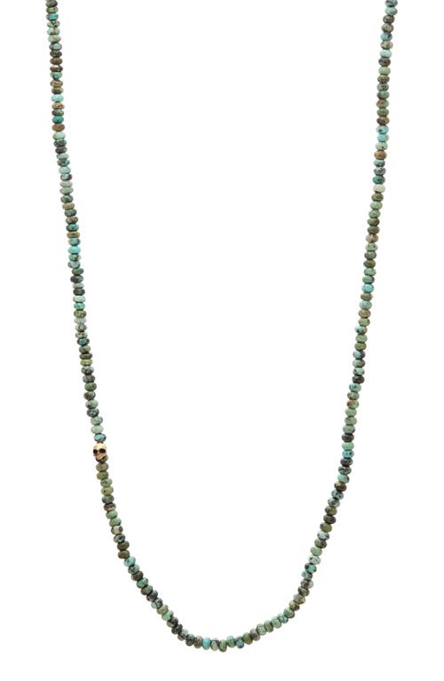 John Varvatos Skull Turquoise Necklace In Multi
