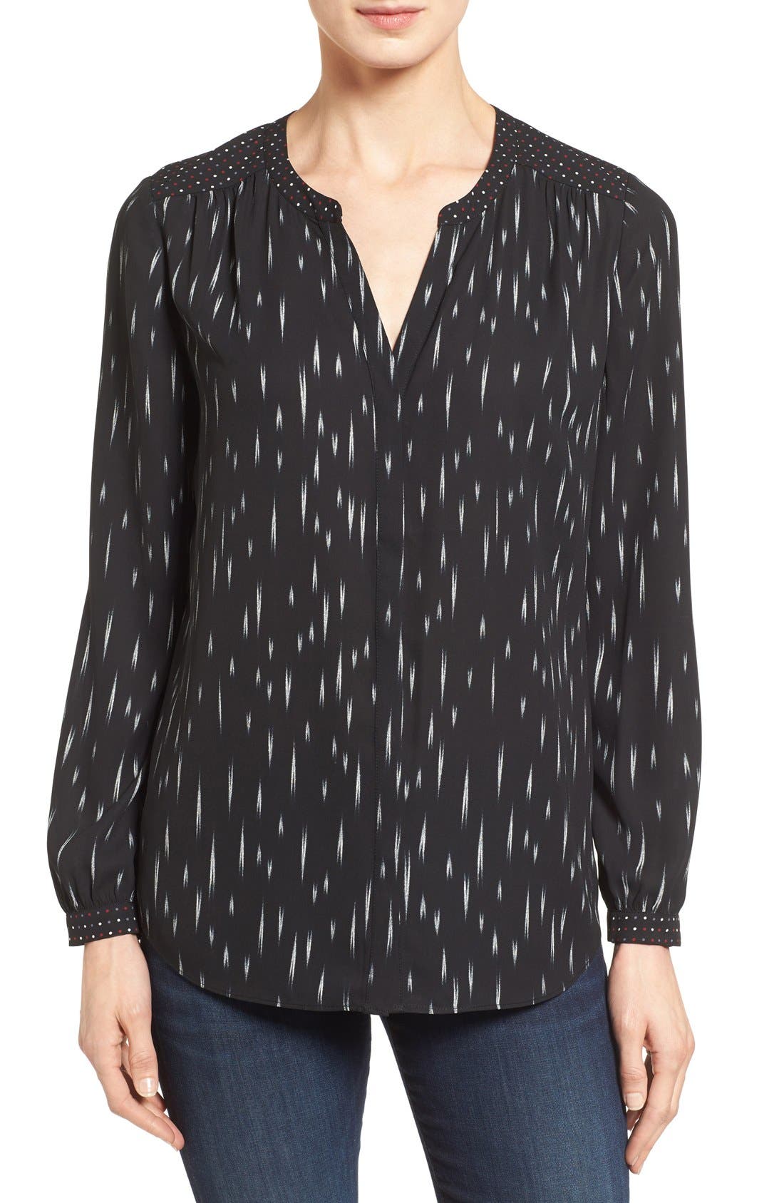 NYDJ Long Sleeve Mix Print Blouse (Regular & Petite) Nordstrom