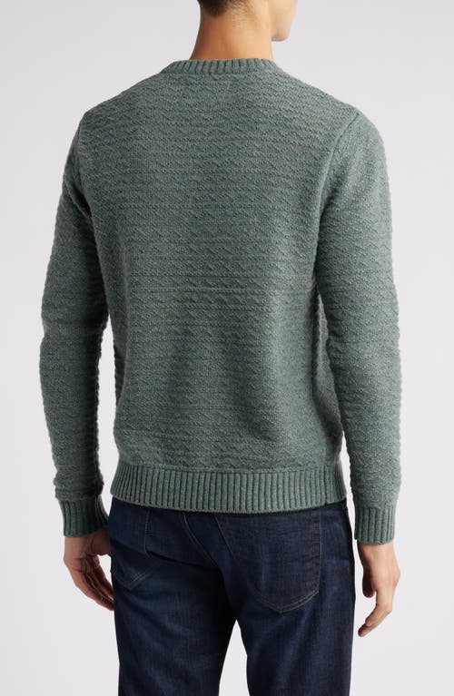 Shop Schott Nyc Wool Blend Zigzag Stitch Sweater In Sage