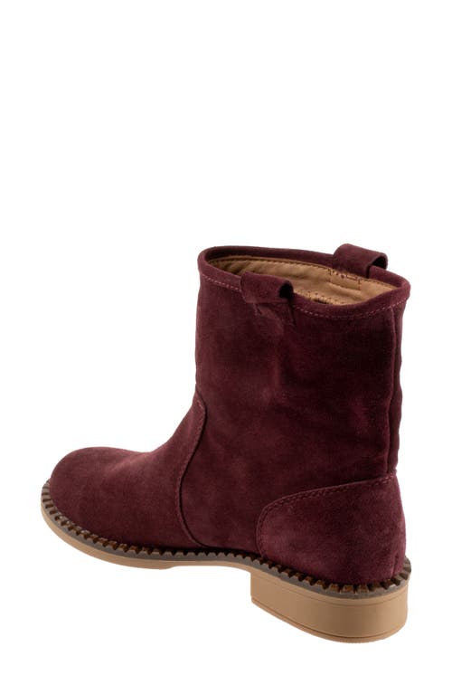 Shop Bueno Olina Bootie In Merlot Suede