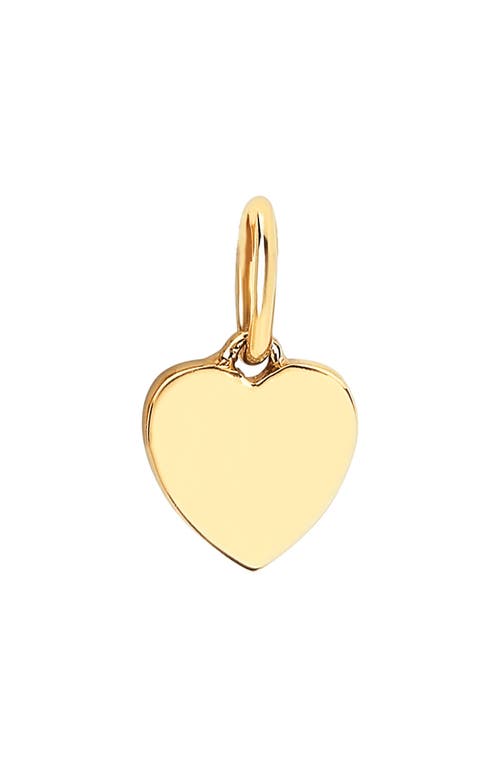 EF Collection Heart Pendant Charm in Yellow Gold