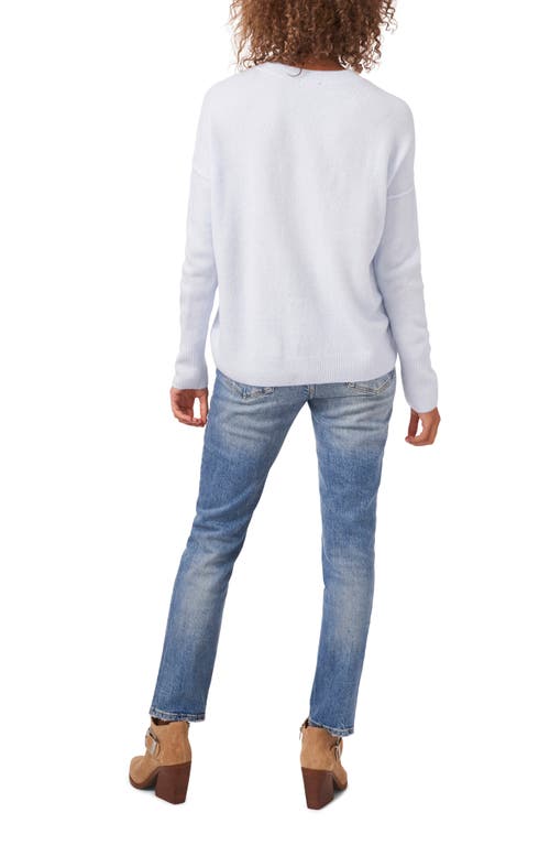Vince Camuto Exposed Seam Crewneck Sweater In Frozen