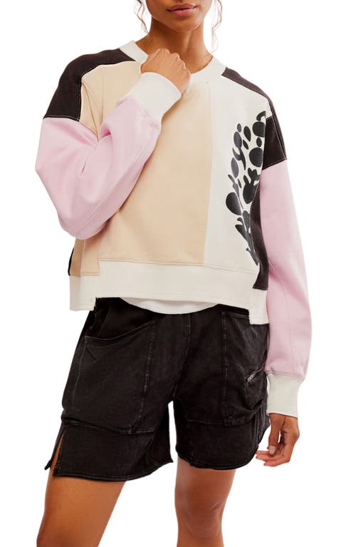 Shop Fp Movement By Free People Fp Movement Intercept Colorblock Graphic Sweatshirt In Homeplate Combo