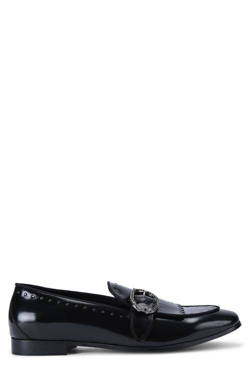 Shop Kurt Geiger London Albany Buckle Stud Loafer In Black