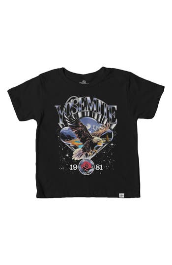Shop Kid Dangerous Kids' Yosemite Eagle Graphic T-shirt In Black