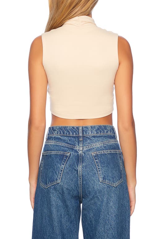 Shop Susana Monaco Wired Sleeveless Crop Top In Belgian Creme