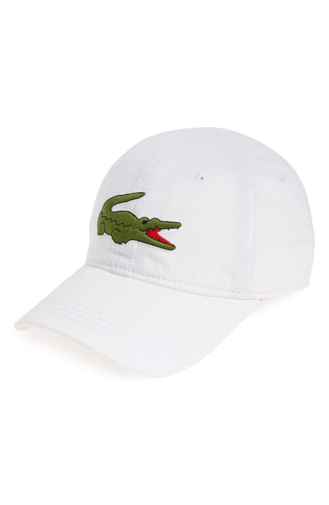 UPC 888464198149 product image for Men's Lacoste 'Big Croc' Logo Embroidered Cap - White | upcitemdb.com