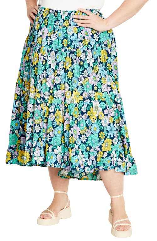 Shop City Chic Bianca Smocked Waist Maxi Skirt In Hippie Chic