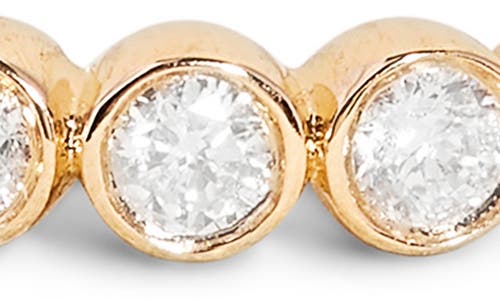 Shop Stone And Strand Bezel Diamond Line Ring In 10k Yellow Gold/white Diamond