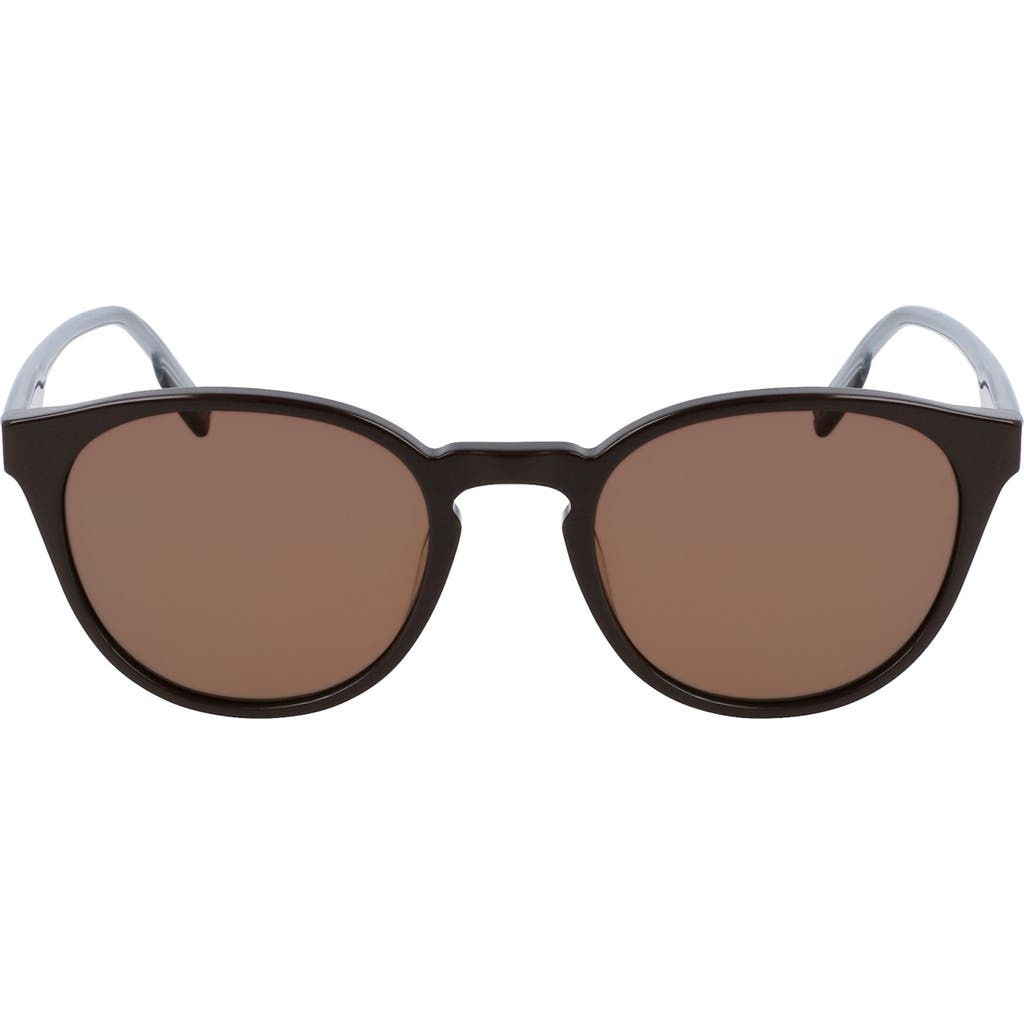 Shop Converse Disrupt 52mm Round Sunglasses In Dark Root/brown