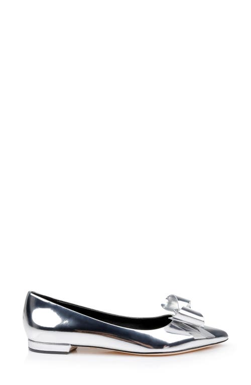 Shop Dee Ocleppo Clinton Pointed Toe Flat In Silver Metallic