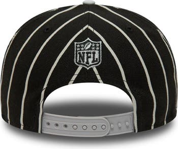 New Era Black/Gray Las Vegas Raiders Pinstripe City Arch 9FIFTY Snapback Hat