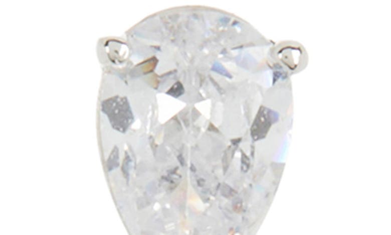 Nadri Serena Cz Linear Drop Earrings In Rhodium