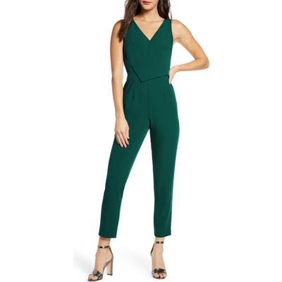 Ali & Jay Sleeveless Slim Leg Asymmetrical Jumpsuit, None