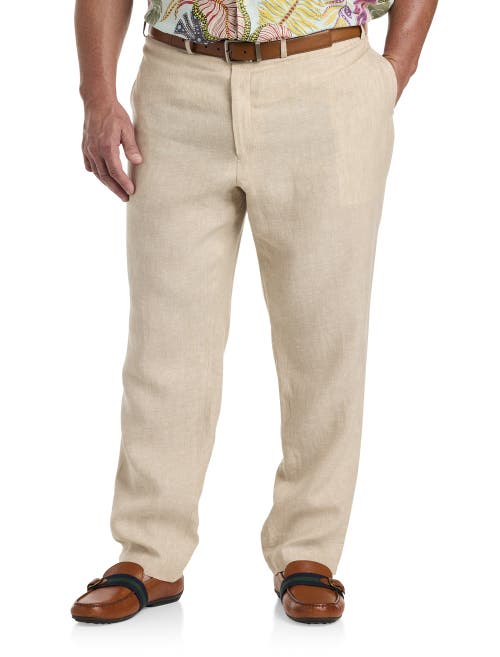 Shop Tallia Linen Suit Pants In Tan