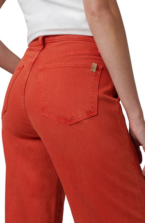 Shop Joe's The Trixie Cuff High Waist Wide Leg Trouser Jeans In Valiant Poppy