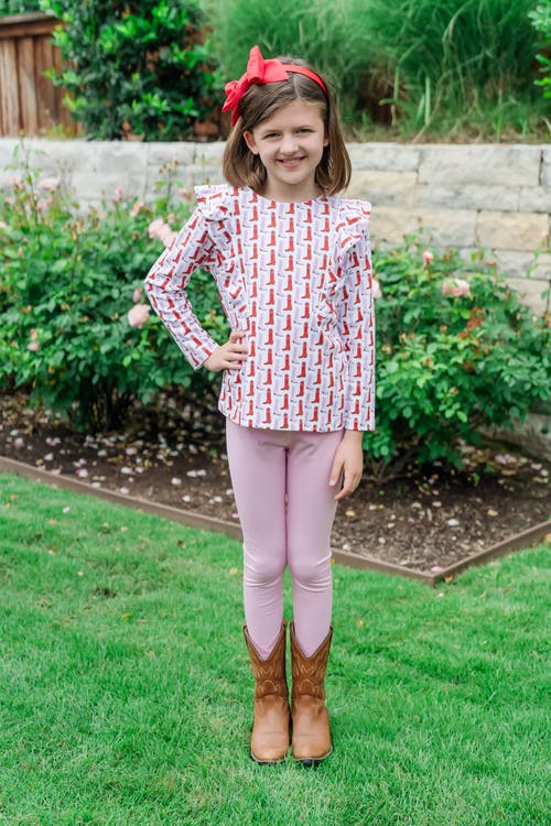 LILA AND HAYES LILA AND HAYES OLIVE SET GIRLS' LEGGING SET