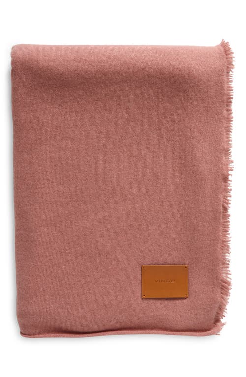 Vince Reversible Cashmere Jersey Throw Blanket in Mauve Rose at Nordstrom