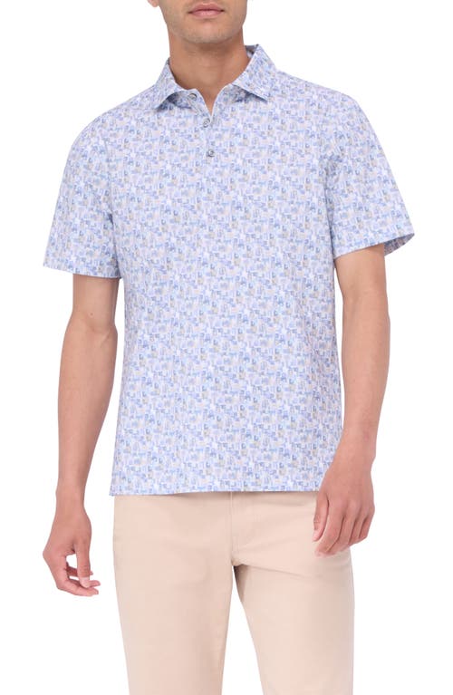 Bugatchi Victor OoohCotton® Abstract Print Polo in Lilac 