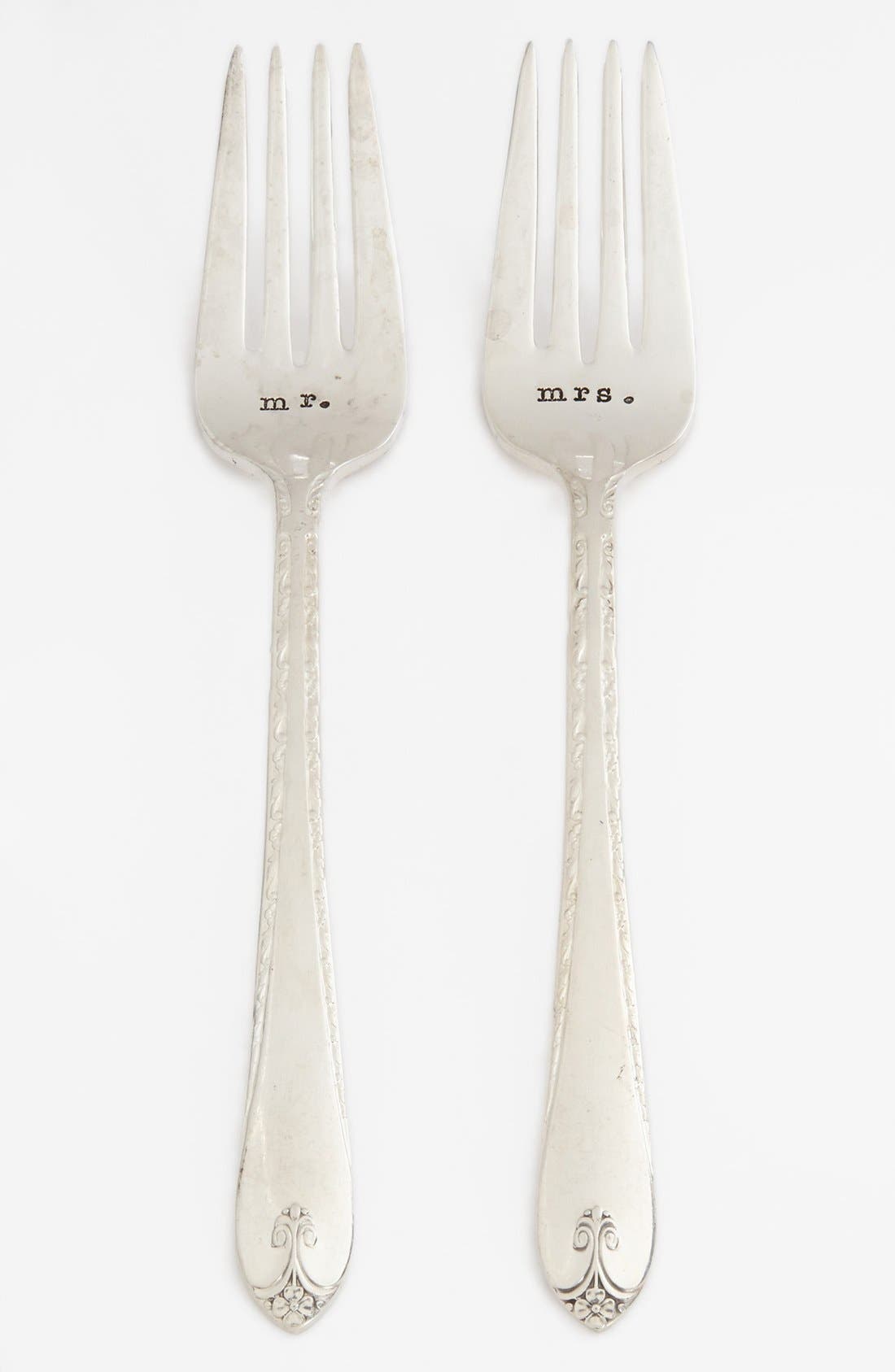 Milk and Honey Luxuries 'Mr. & Mrs.' Vintage Wedding Forks (Set of 2
