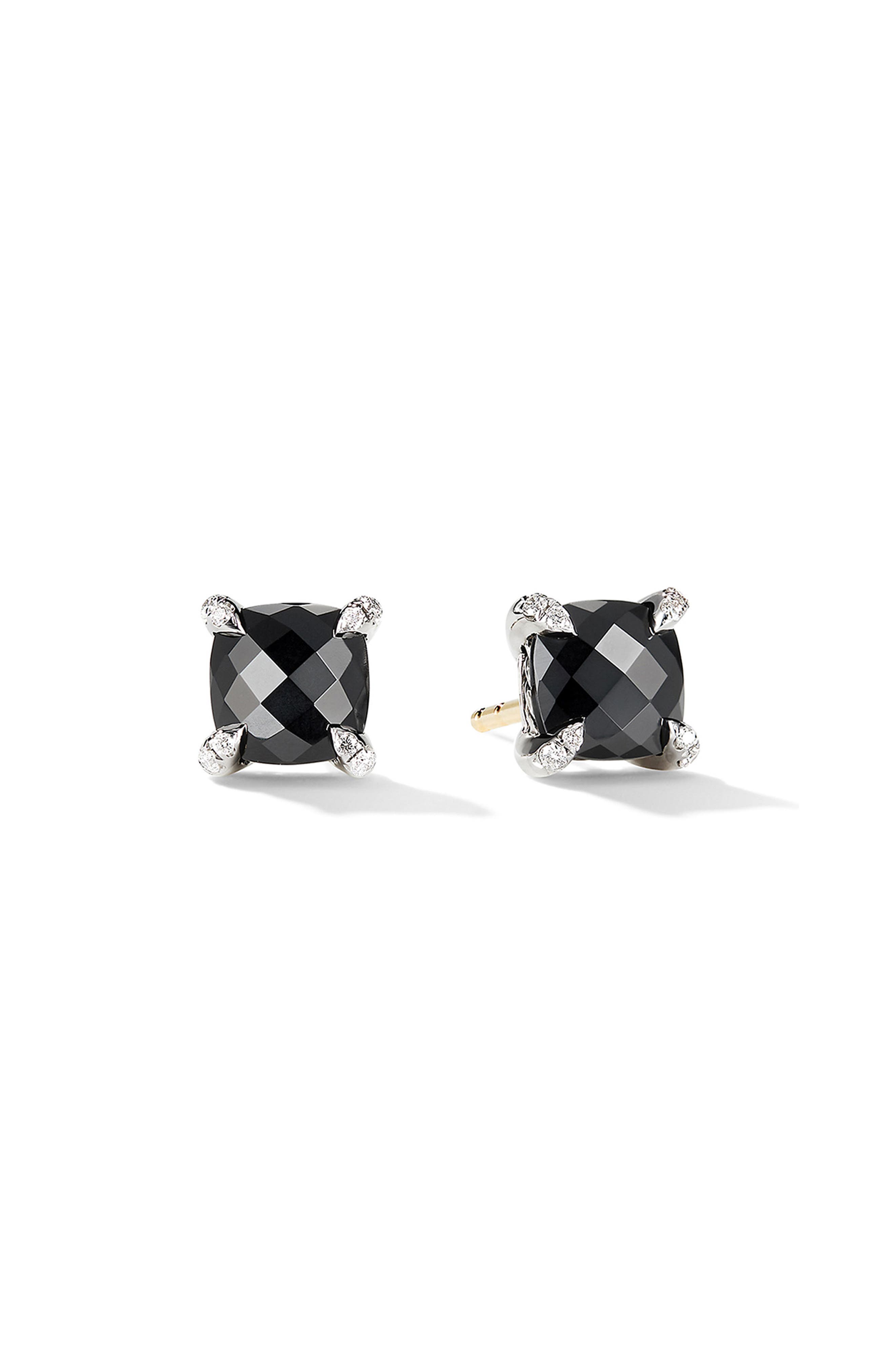 onyx and diamond earrings