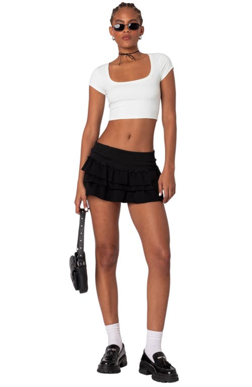 Shop Edikted Ricki Crop T-shirt In White