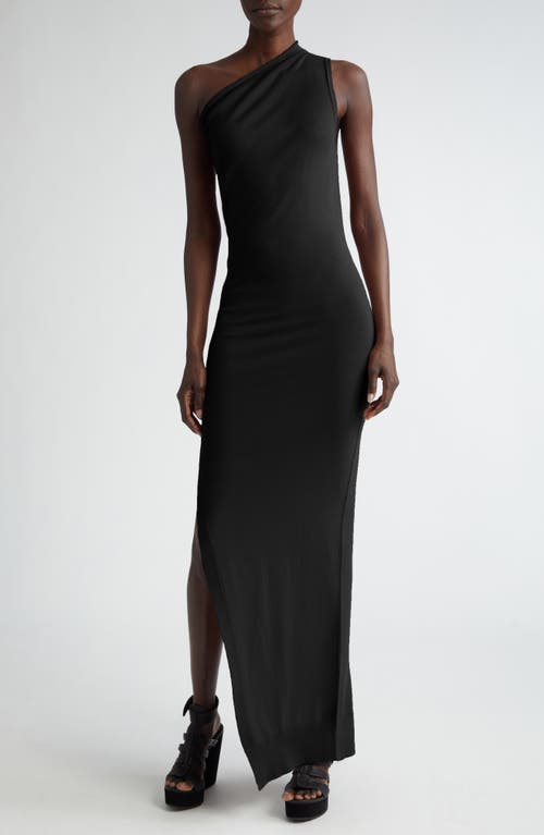 Rick Owens Athena One-Shoulder Sweater Dress Black at Nordstrom,