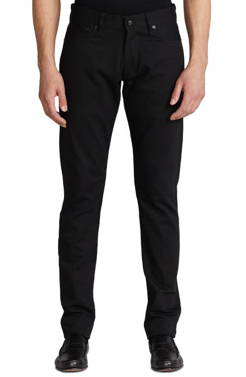 Ralph Lauren Purple Label Slim Straight Leg Jeans Black Stretch at Nordstrom,