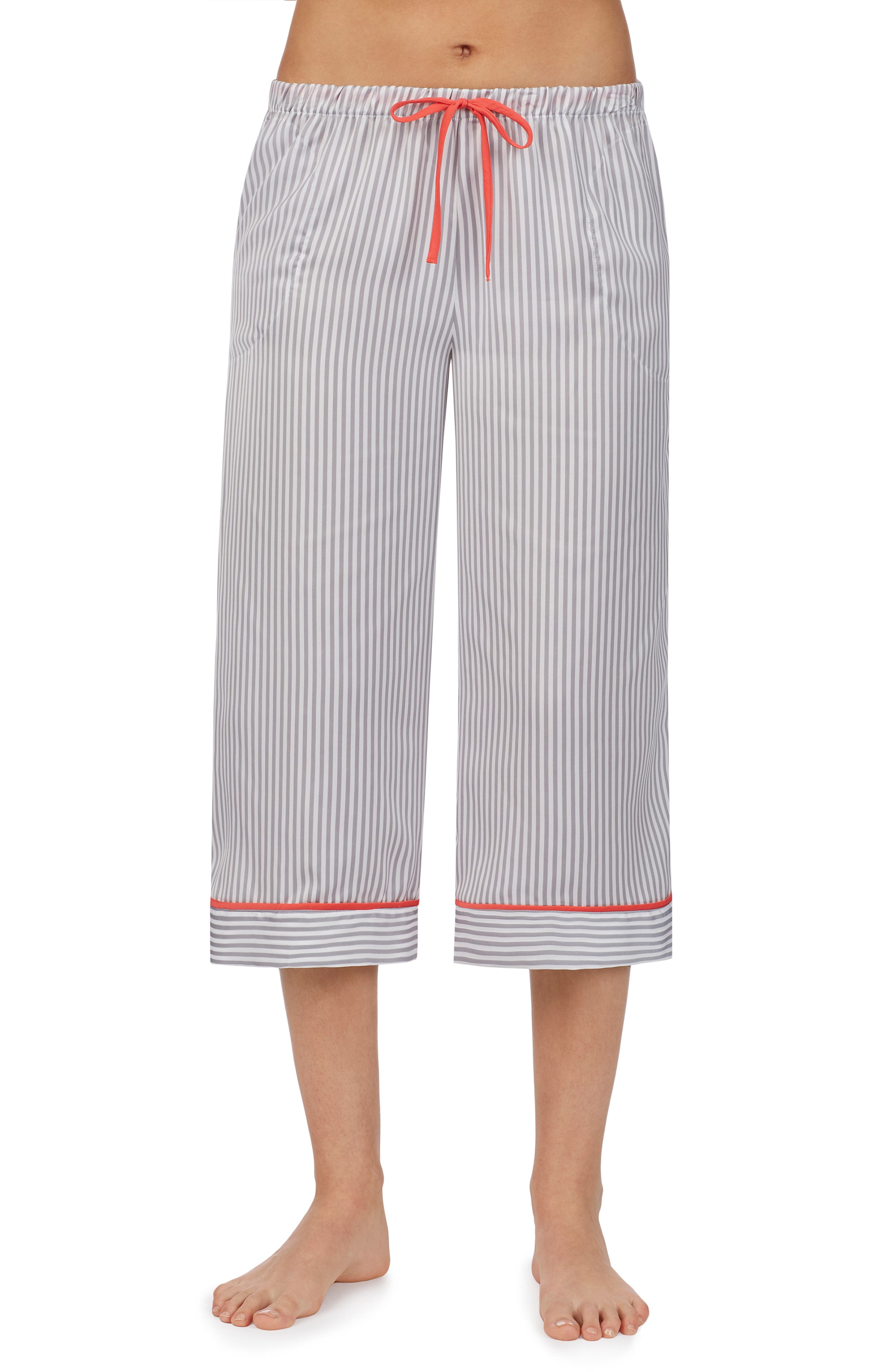 Room Service Wide Leg Crop Pajama Pants, Grey (Nordstrom Exclusive)