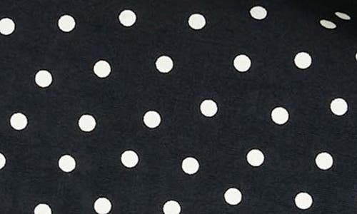 Foxcroft Haven Polka Dot Corduroy Button-up Shirt In Black/ivory