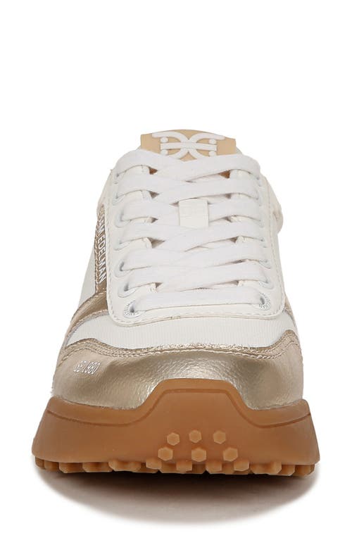 Shop Sam Edelman Layla Sneaker In Off White/molten Gold