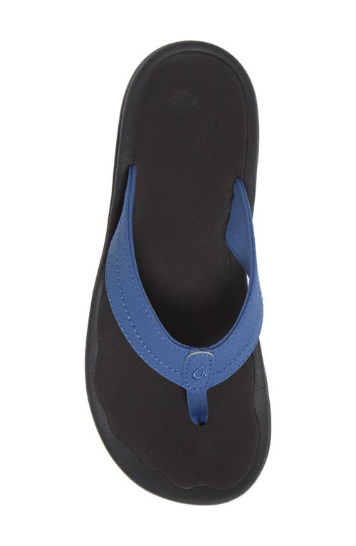 Shop Olukai Ohana Flip Flop In Marine/black