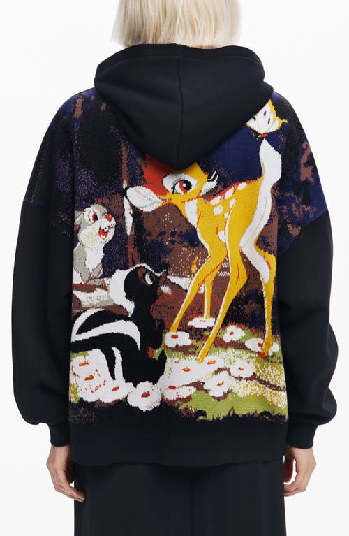 Shop Desigual Bambi Hoodie In Black