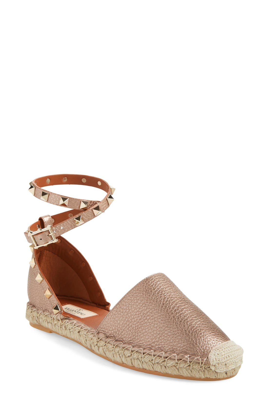 VALENTINO GARAVANI 'Rockstud' Ankle Strap Espadrille (Women) Nordstrom